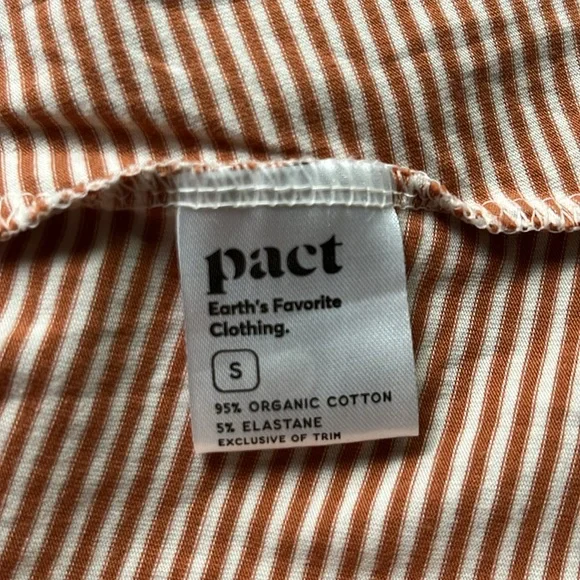 Pact Organic Cotton Shell Stripe Fit & Flare Halter Dress - S - Picture 12 of 12